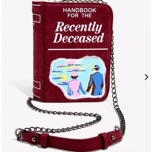 Hot Topic Handbags - Beetlejuice Handbook For The Recently Deceased Crossbody Bag NWT
